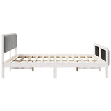 Bed frame White and light grey 180 x 200 cm Solid pine wood 3394307