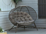 Egg Chair with Cushion & Side Pocket - Brown T3398P325311