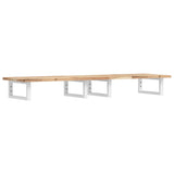 Basin Shelf Wall Mounted Steel and Solid Wood Acacia 3302676