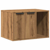 Cat Litter Box Enclosure Artisian Oak 60x40x40 cm Engineered Wood 857732