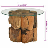 Coffee Table Solid Teak Driftwood 60 cm 243474