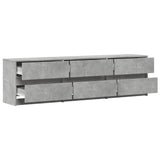 TV Cabinet with LED Concrete Grey 180x34x50 cm Engineered Wood 3307929