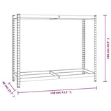 2-Layer Tire Rack 3 pcs Silver 110x40x110 cm Steel 3154230