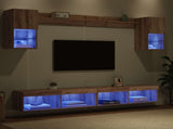 TV Wall Units with LED 6 pcs Artisan Oak Engineered Wood 3402956