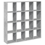 Book Cabinet Concrete Grey 137.5x29x137.5 cm Engineered Wood 3310292