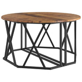 Coffee Table Old Wood 80 x 80 x 42 cm Engineered Wood and Steel 868253