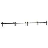 Sliding Door Hardware Kit 400 cm Steel Black 3295804