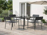 Dining Set 5 pcs Anthracite Steel 3422860