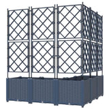 Garden Planter 5 pcs Grey 120 x 120 x 143 cm Plastic 42002866