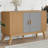Sideboard OLDEN Grey and Brown 114x43x73.5 cm Solid Wood Pine 358610