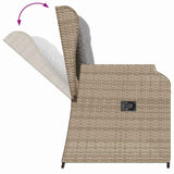 Garden Bench Beige Poly Rattan 3394461