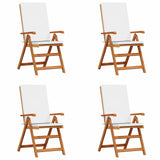 Garden Chair 4 pcs Brown and White 57 x 71.5 x 104 cm 3375769