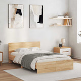 Bed Frame Sonoma Oak Engineered Wood, Plywood 3207618