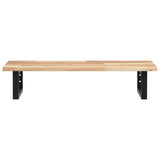 Basin Shelf Wall Mounted Steel and Solid Wood Acacia 3302669