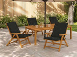 High Back Chair Cushion GEMERT 4 pcs 100% Polyester Black 945907