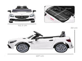 Benz SLC 300 Licensed 12V Kids Electric Ride On, with Music, Remote Control, LED Headlights, Horn, T3398P348318