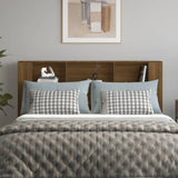 Headboard Cabinet Brown Oak 180x18.5x104.5 cm 817278