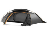 Aluminium Frame Camping Tent Dome Tent with Removable Rainfly, 2000mm Waterproof, for 1-2 Man, Grey T3398P349044