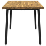120 x 70 x 75 cm Solid Acacia Wood White and Black Rectangular 937598
