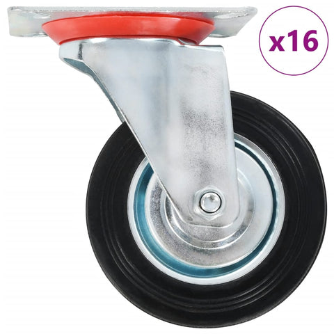16 pcs Swivel Casters 100 mm 277958