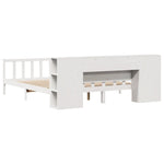 ZNTS Bookcase Bed without Mattress White 180x200 cm Super King Solid Wood Pine 3322093