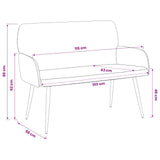 2 Seater Sofa with Metal Legs 2-Seater Light Grey 42051043