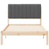 Bed Frame with Upholstered Headboard Dark Grey 100 x 200 cm 878070