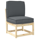 Pallet Cushion Set 2 pcs Anthracite 50 x 50 x 12 cm 3329039