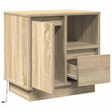 Bedside Cabinet with Drawer 2 pcs Sonoma Oak 50 x 34.5 x 50 cm 869583