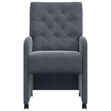 Dining Chairs with Wheels 2 pcs Dark grey 58 x 67 x 97 cm 42017867