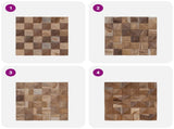 Wall Panel 11 pcs Natural 30 x 30 x 2 cm 42046461