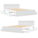 Bed Frame with Headboard without Mattress White 140x190 cm 3295590