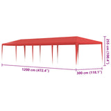 Party Tent Red 1200 x 300 x 255 cm PE and Steel 42032992