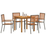 Garden Dining Set 5 pcs Grey Solid Acacia Wood 3365515