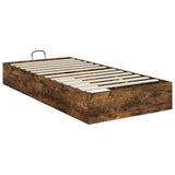 Ottoman Bed Frame Smoked Oak 80.5 x 200 cm Engineered Wood 3409265
