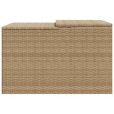Robot Mower Garage Beige 86x90x52/57 cm Poly Rattan 365407