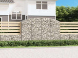 Arched Gabion Basket 200x50x160/180 cm Galvanised Iron 153478