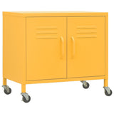 336263 Storage Cabinet Mustard Yellow 60x35x56 cm Steel