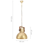 Industrial Hanging Lamp 25 W Brass Round 40 cm E27 320532