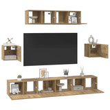 TV Cabinet Set 7 pcs Artisan Oak Engineered Wood 3393410