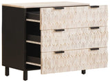 Sideboard White Wash Finish 60 x 33 x 75 cm Solid Mango Wood 4017867