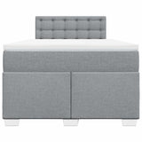 Box Spring Bed with Mattress Light Grey 120x190 cm Fabric 3285841