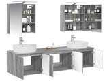 Bathroom Cabinet Set 5 pcs Grey Sonoma Engineered Wood 3406436