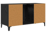 Sink cabinet Black Oak 80 x 33 x 60 cm Engineered Wood and Iron 881275
