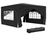 3 x 3m Pop-Up Gazebo Shelter, with Accessories - Black T3398P318693