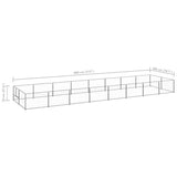 Dog Kennel Silver 16 m Steel 3082124