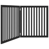 Dog Gate Foldable 2 Panels Black 160 cm Poplar Wood 352258