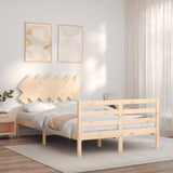 Bed Frame without Mattress Double Solid Wood 3195261