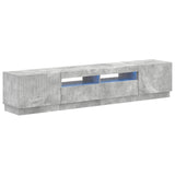 5 Piece LED TV Cabinet Concrete Grey Engineered Wood 3416841