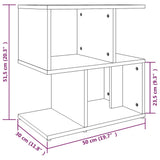 Bedside Cabinets 2 pcs Smoked Oak 50x30x51.5 cm Engineered Wood 815829